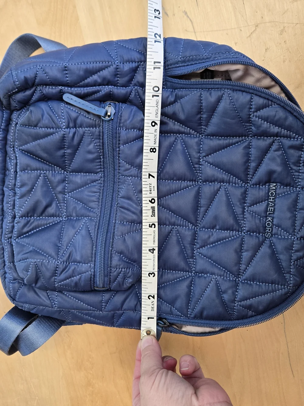 Michael Kors Winnie Medium Quilted Nylon Blue Backpack 1MK229B 24G8637